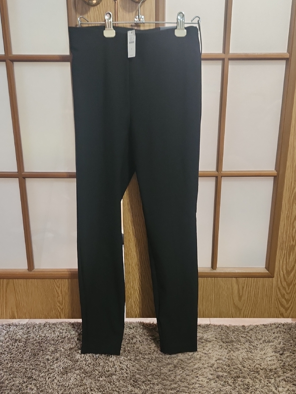 Talbots Black Womens Portland Pants Size 6 Slim Leg Crop